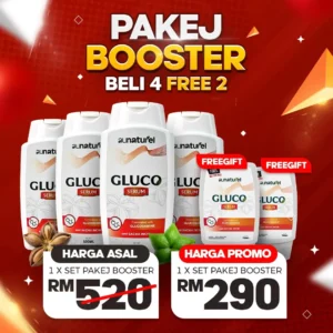 GLUCO SERUM 4 BTL 120ML + 2 BTL 70ML PAKEJ BOOSTER