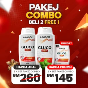 GLUCO SERUM 2 BTL 120ML + 1 BTL 70ML PAKEJ COMBO